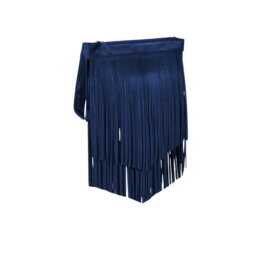 Double Leather Fringe Cover and Clear Leather Base Combination