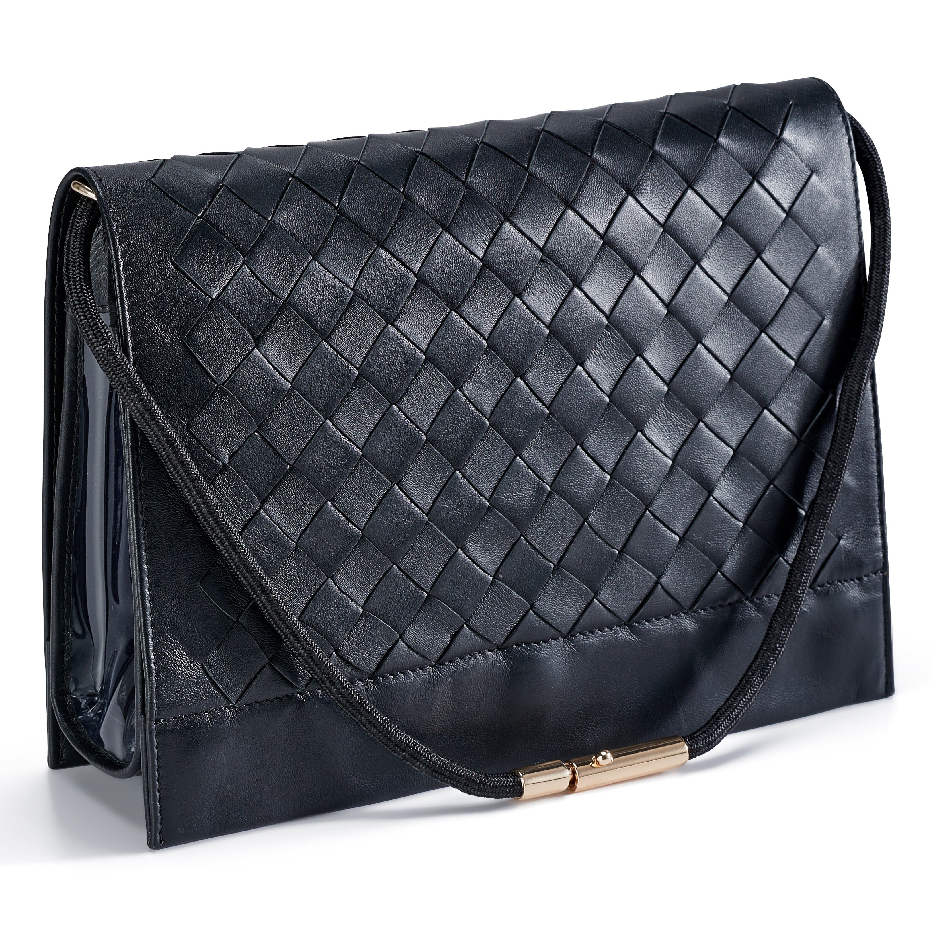 Black Woven Cover and Classic Clear Bag Combination