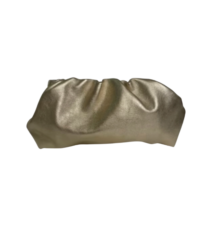 Bright Gold Cloud Lambskin Pouch