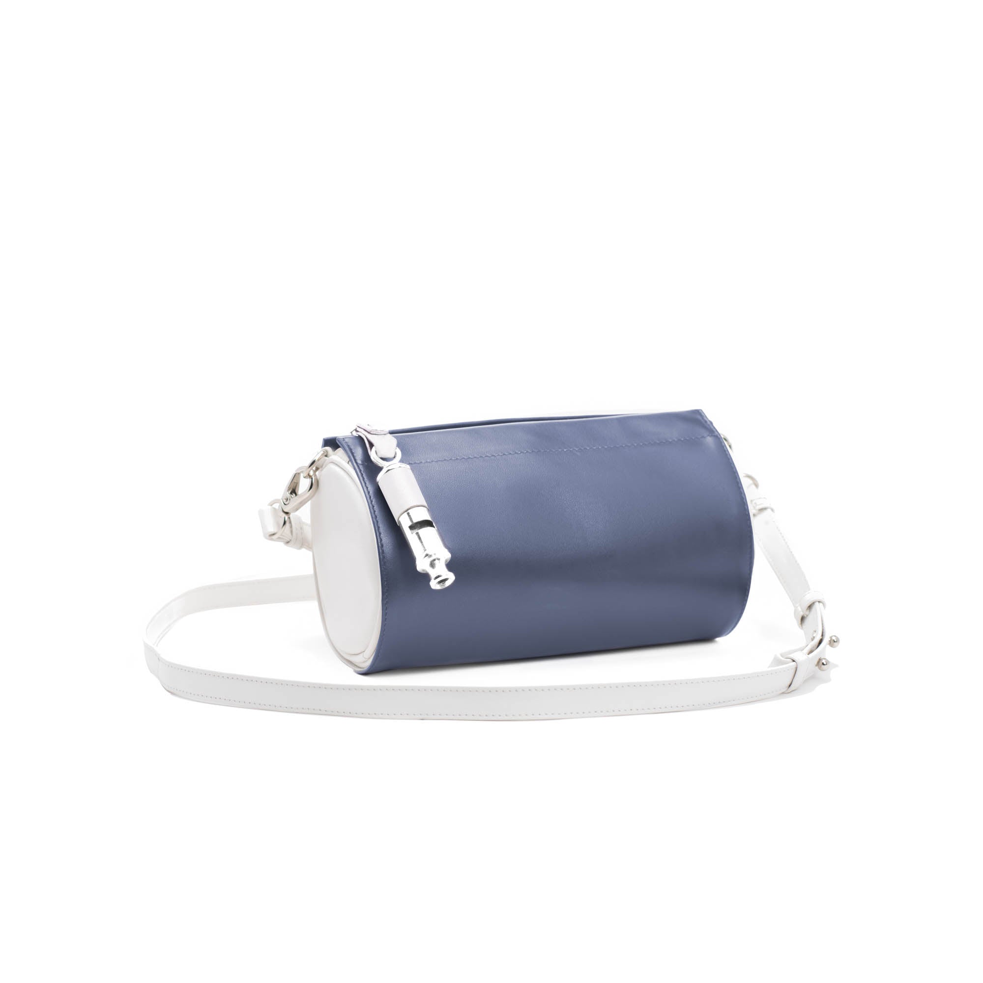 Gamechanger Barrel Solid White Lambskin 5-In-1 Convertible Handbag