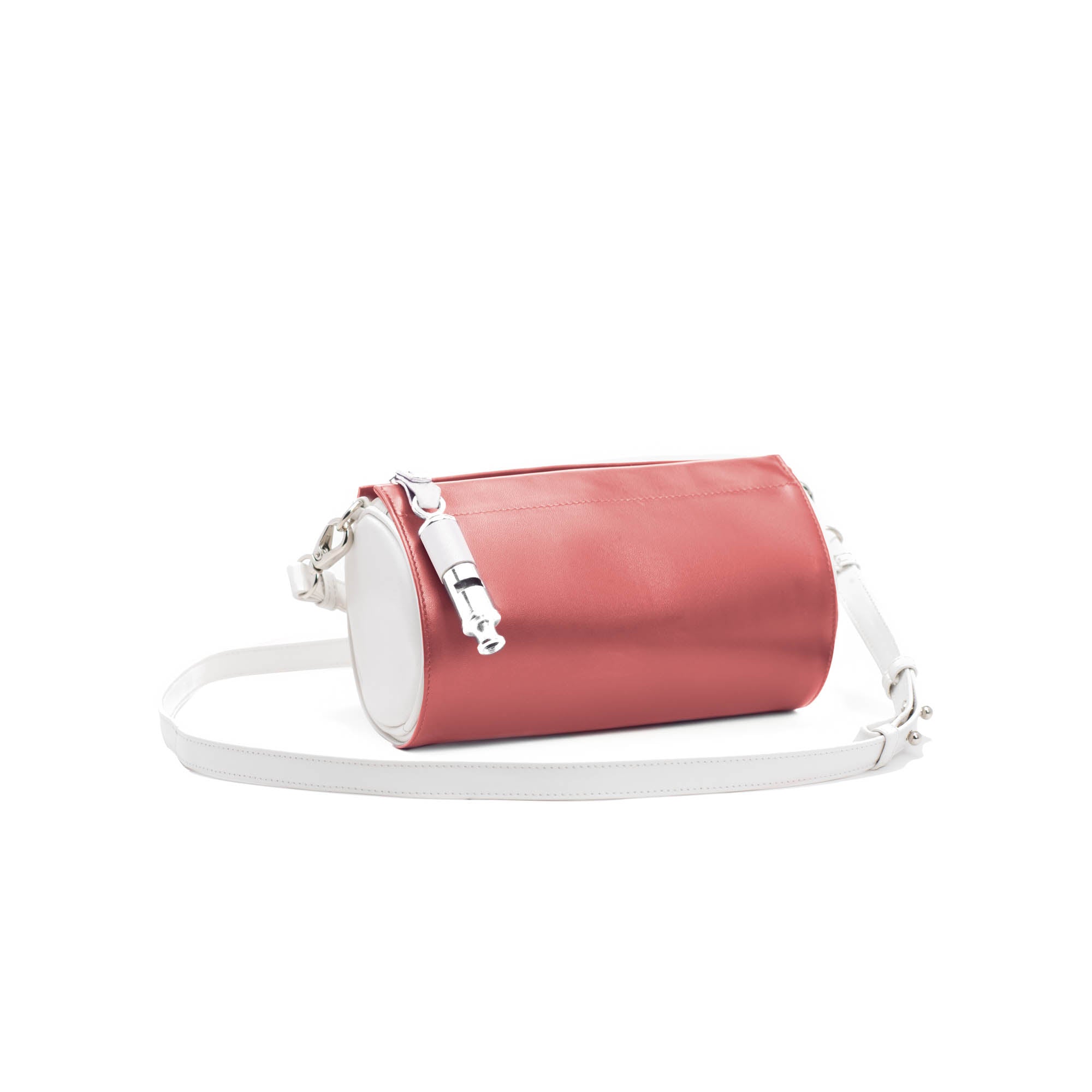 Gamechanger Barrel Solid White Lambskin 5-In-1 Convertible Handbag