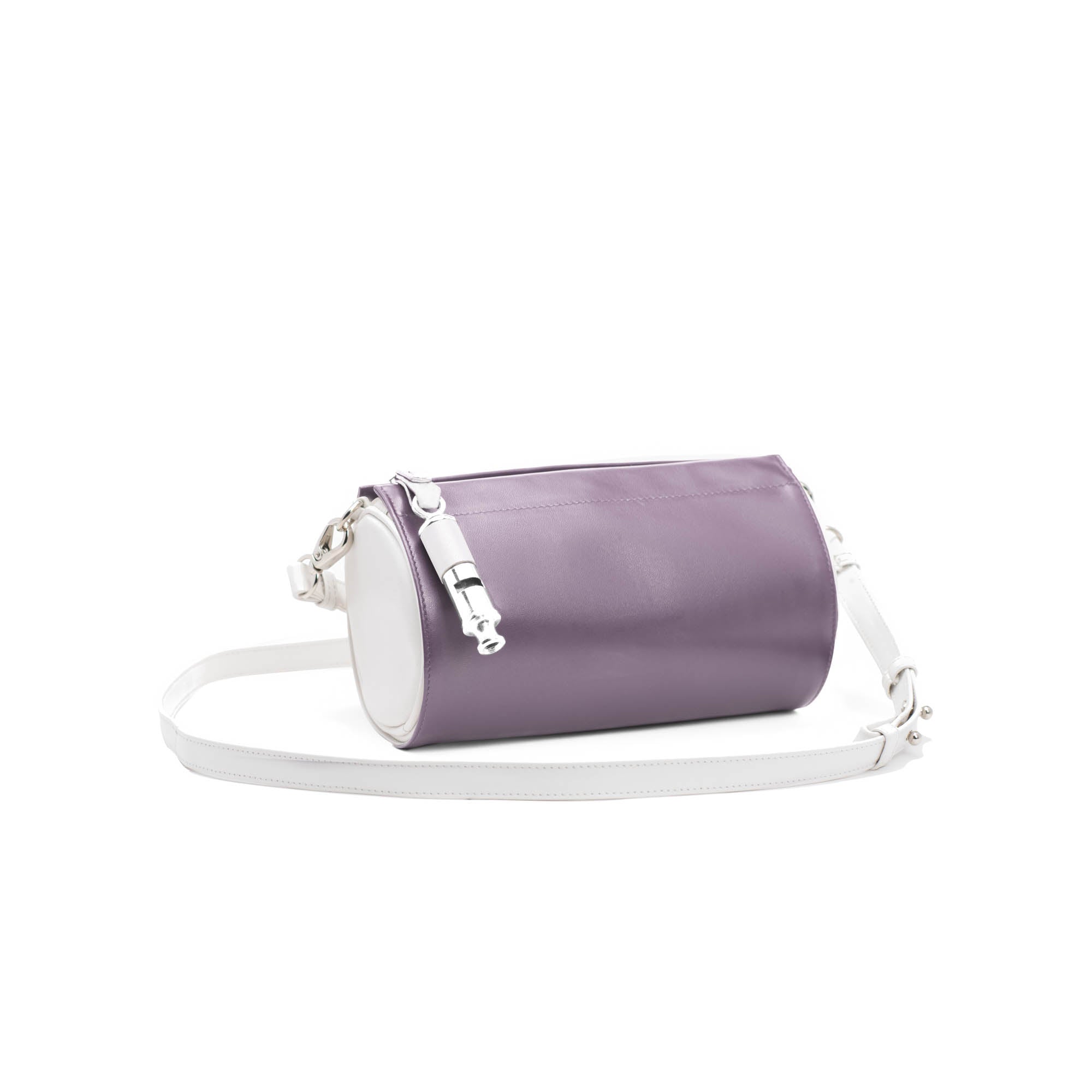 Gamechanger Barrel Solid White Lambskin 5-In-1 Convertible Handbag