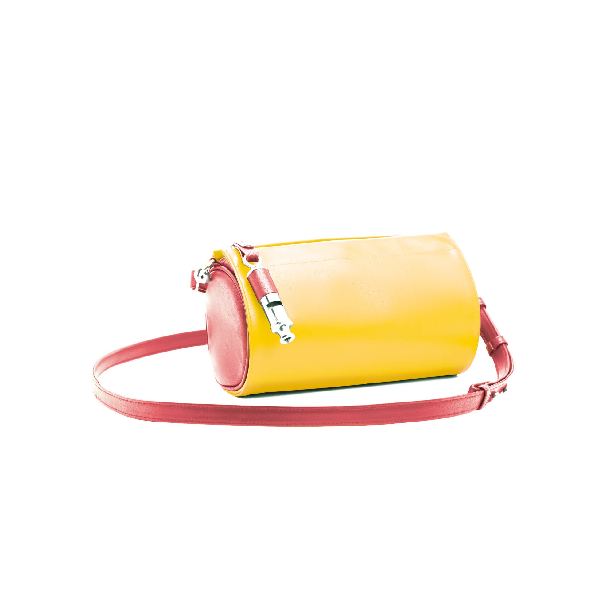 Gamechanger Barrel Solid Red Lambskin 5-In-1 Convertible Handbag