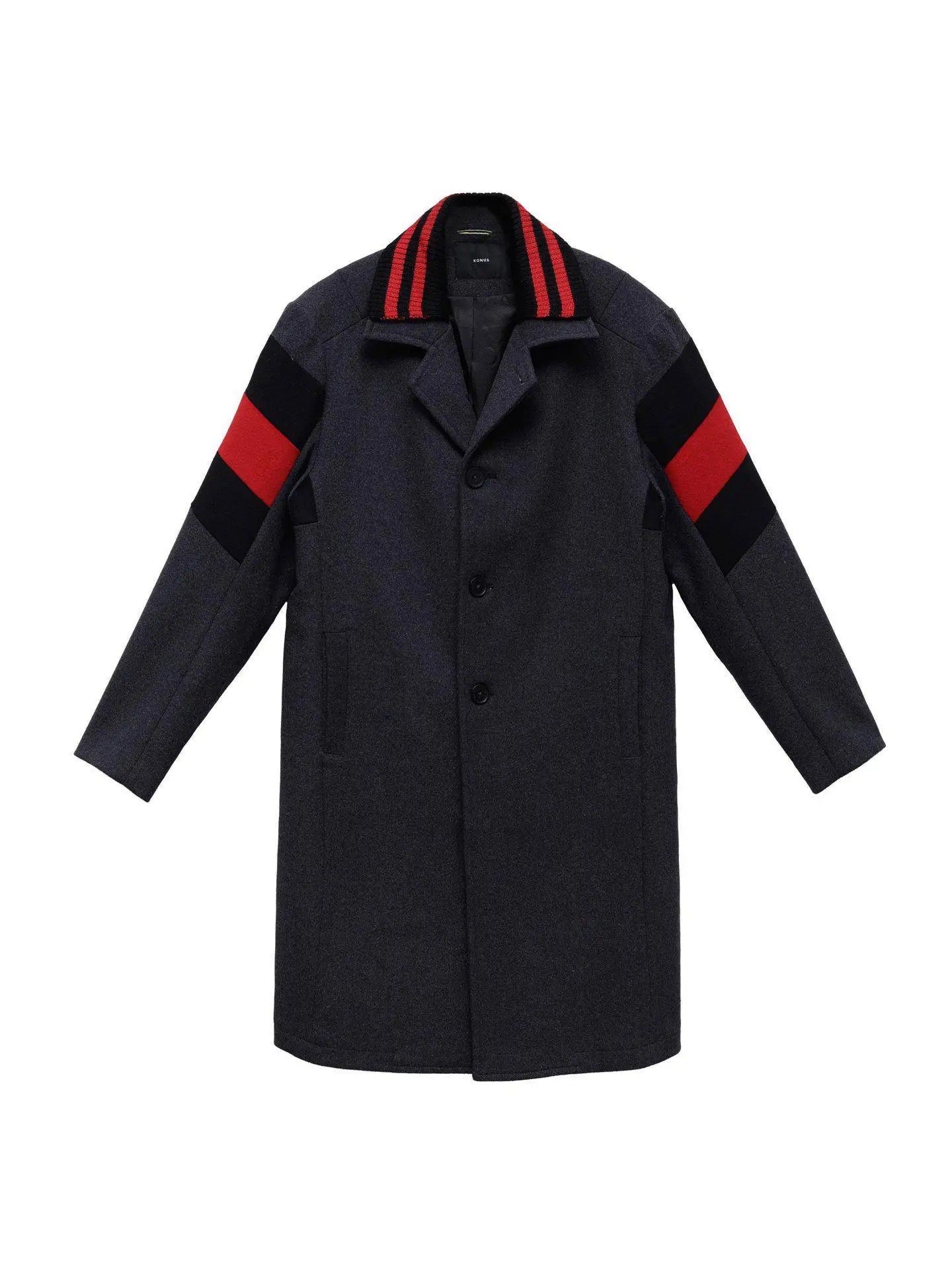 Unisex Red Stripe Coat
