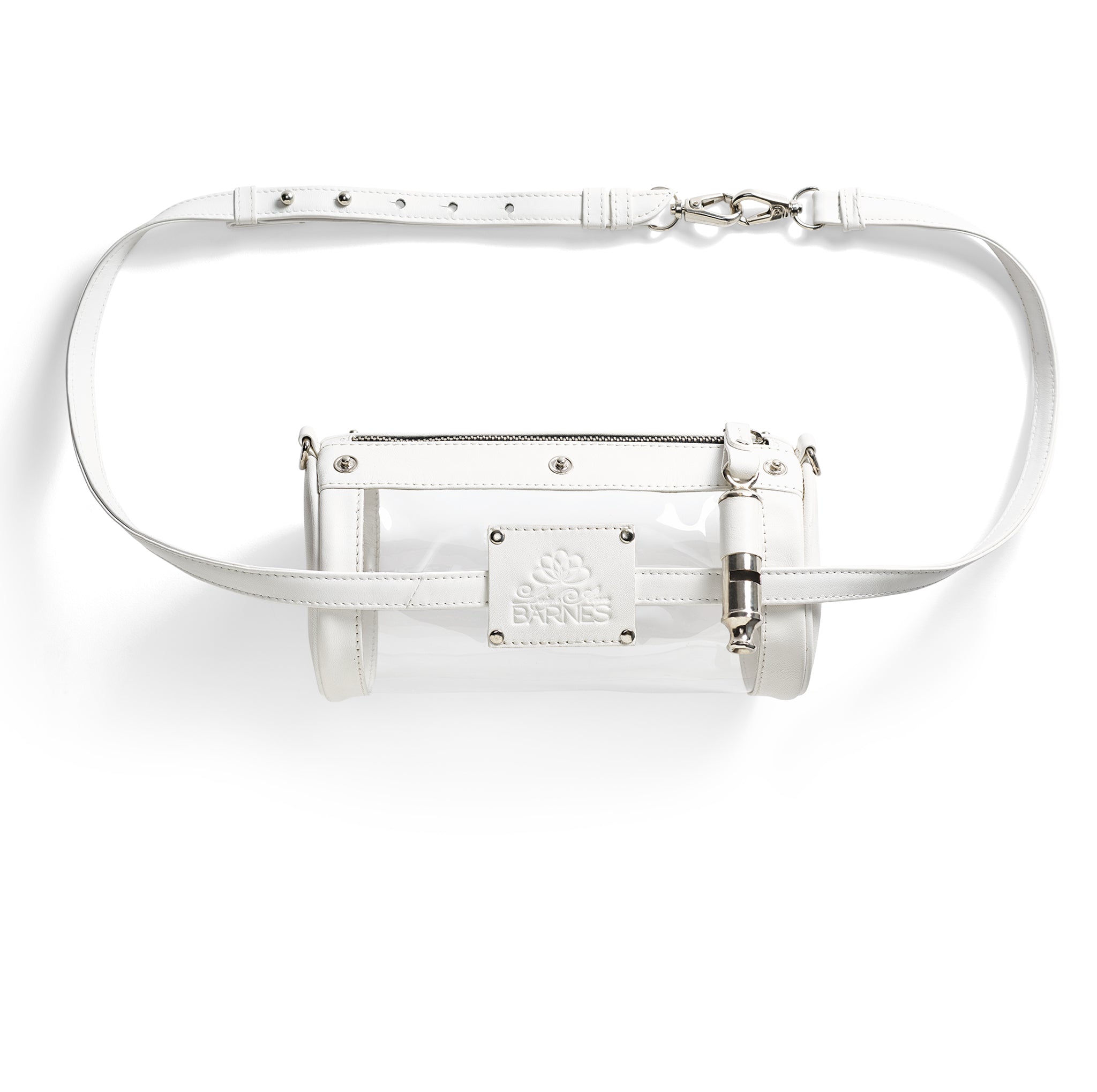 Gamechanger Barrel Solid White Lambskin 5-In-1 Convertible Handbag