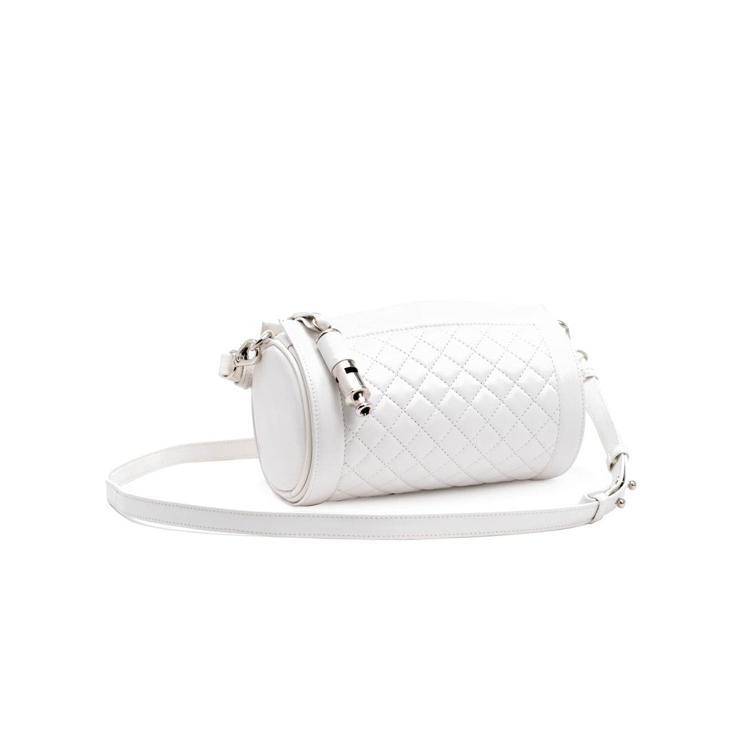 Barrel Quilt Lambskin Cover & Clear Base