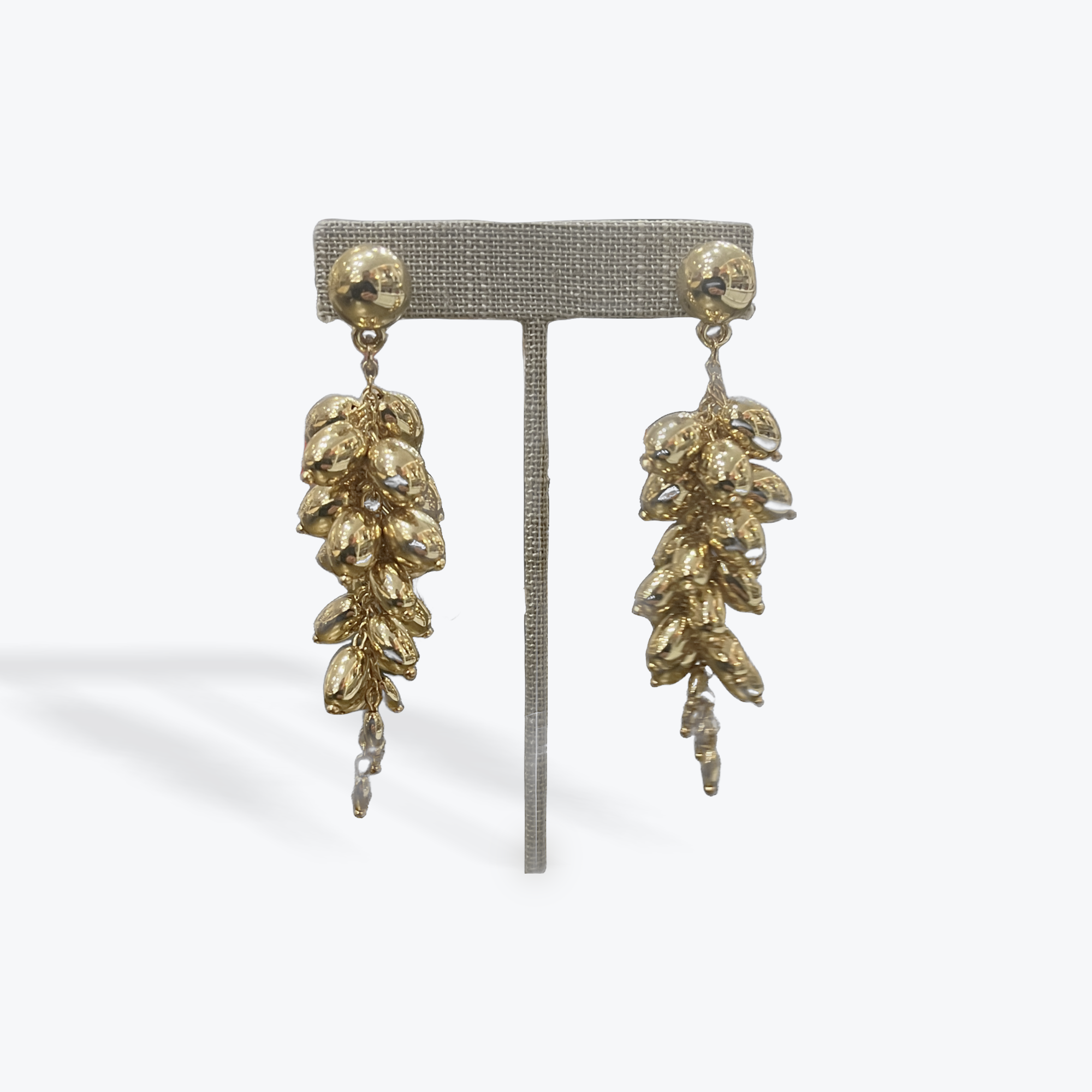Gold cluster earrings
