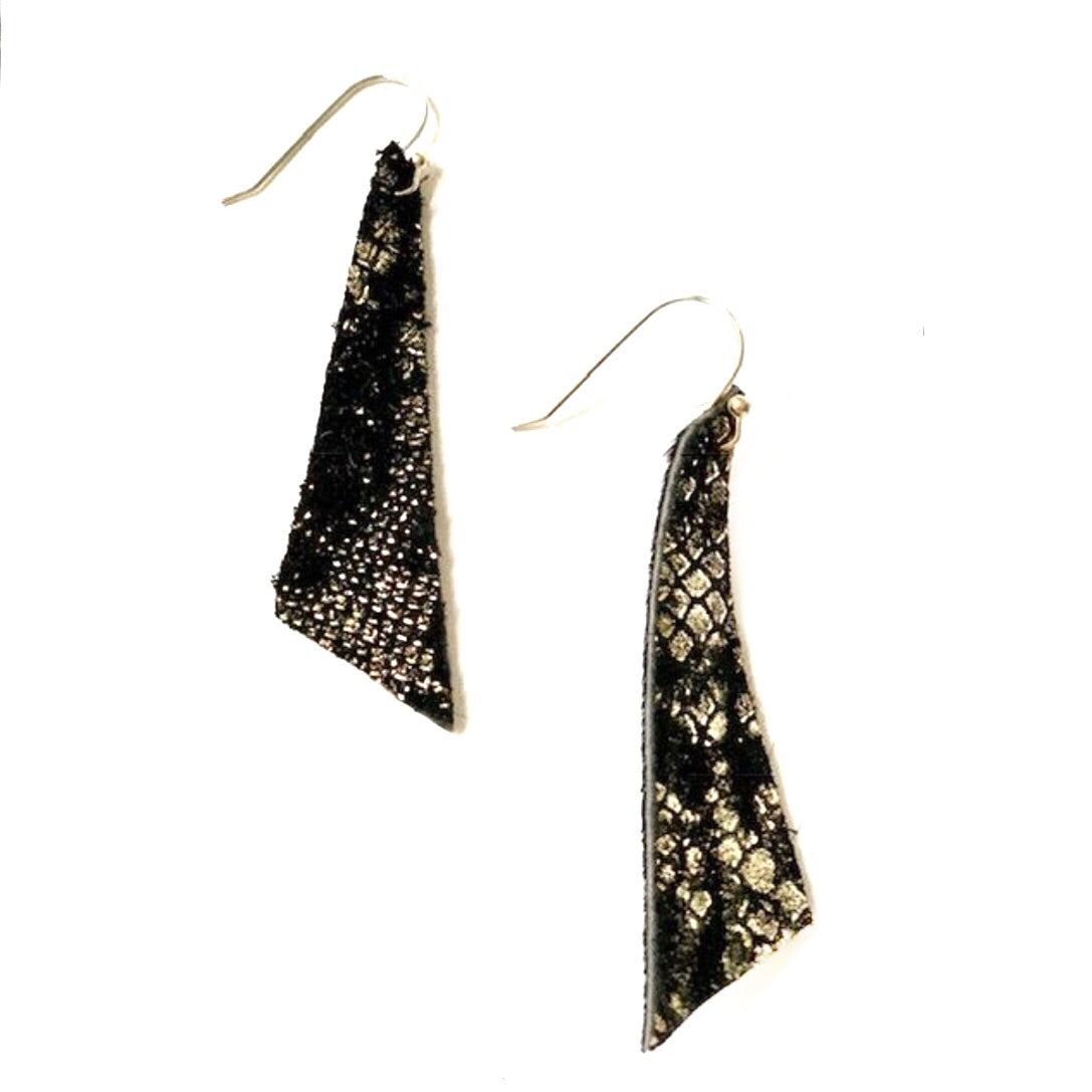 Leather Diamond Earrings