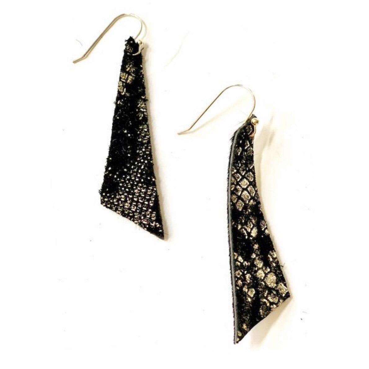 Leather Diamond Earrings