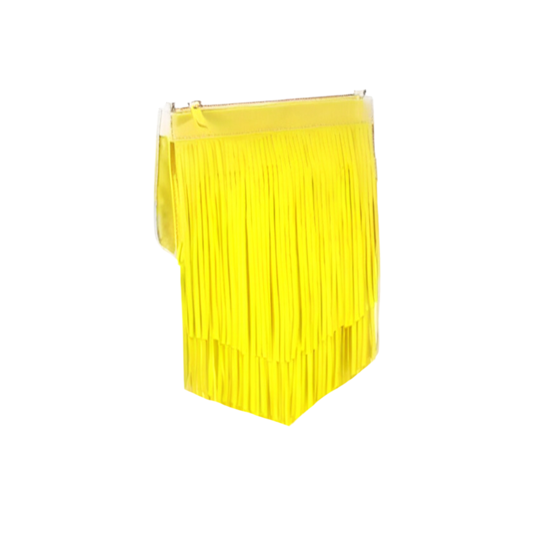 Double Leather Fringe Cover and Clear Leather Base Combination