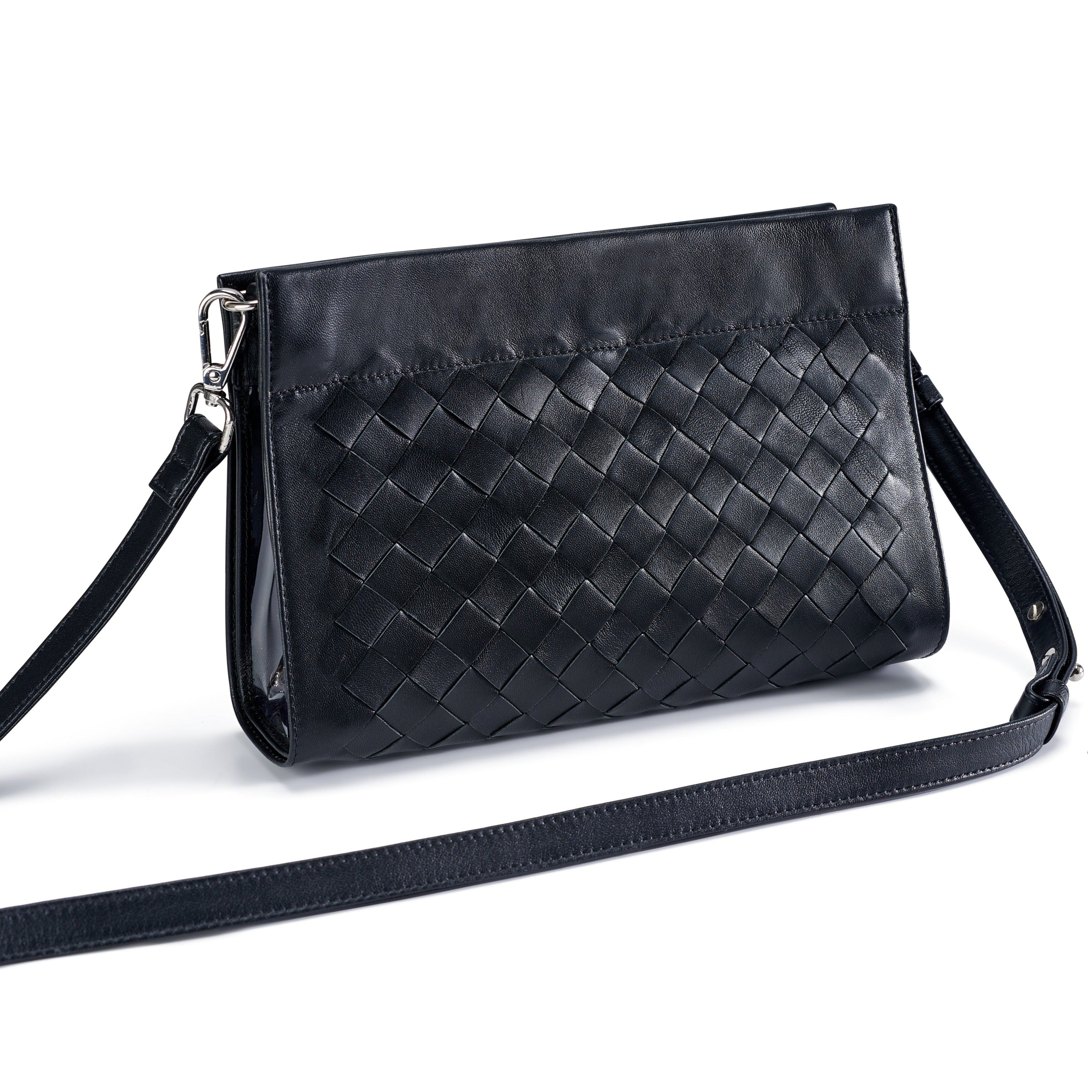 Black Woven Cover and Classic Clear Bag Combination