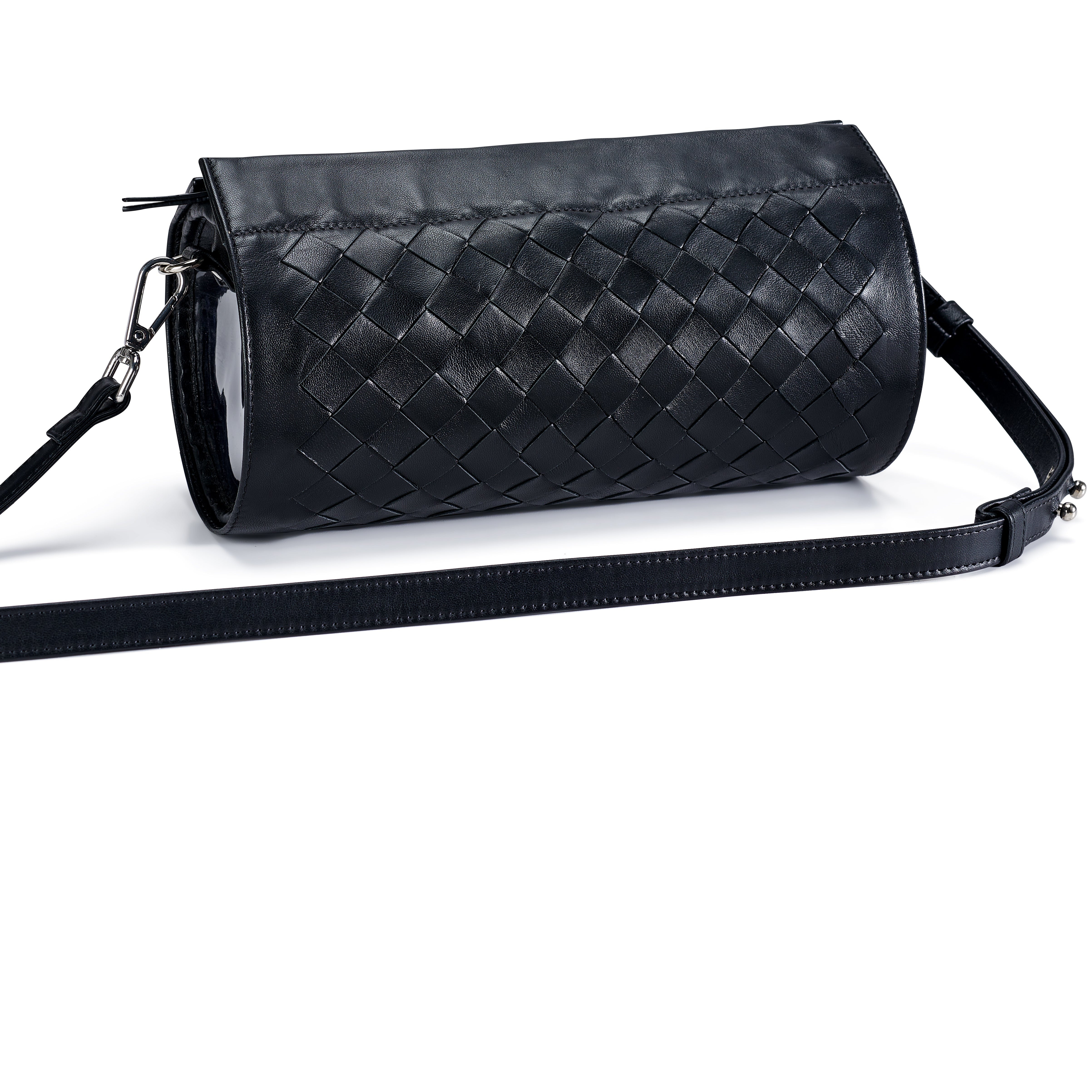 Black Woven Cover and Classic Clear Bag Combination