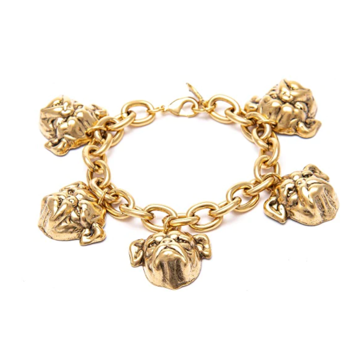 Bulldog Charm Bracelet