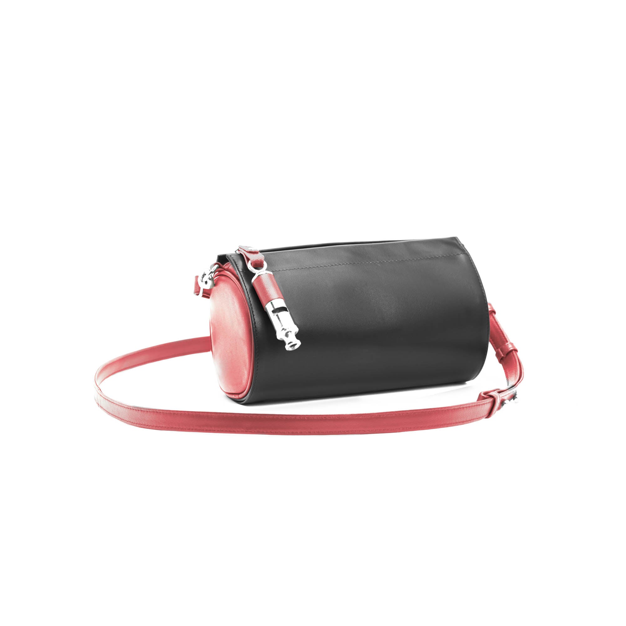Gamechanger Barrel Solid Red Lambskin 5-In-1 Convertible Handbag
