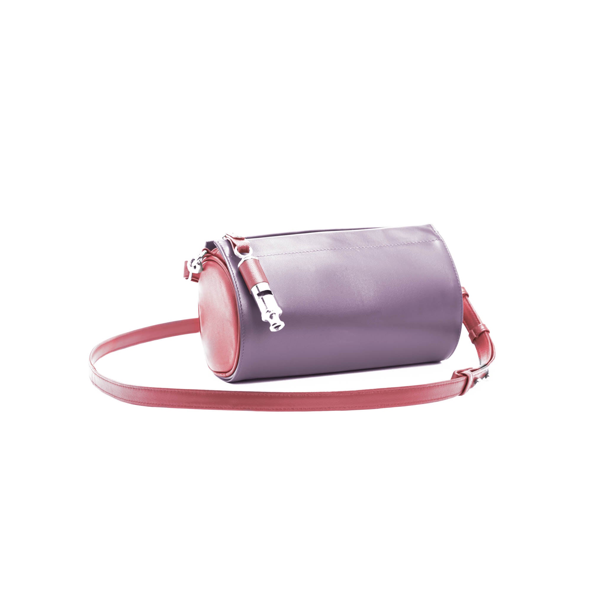 Gamechanger Barrel Solid Red Lambskin 5-In-1 Convertible Handbag