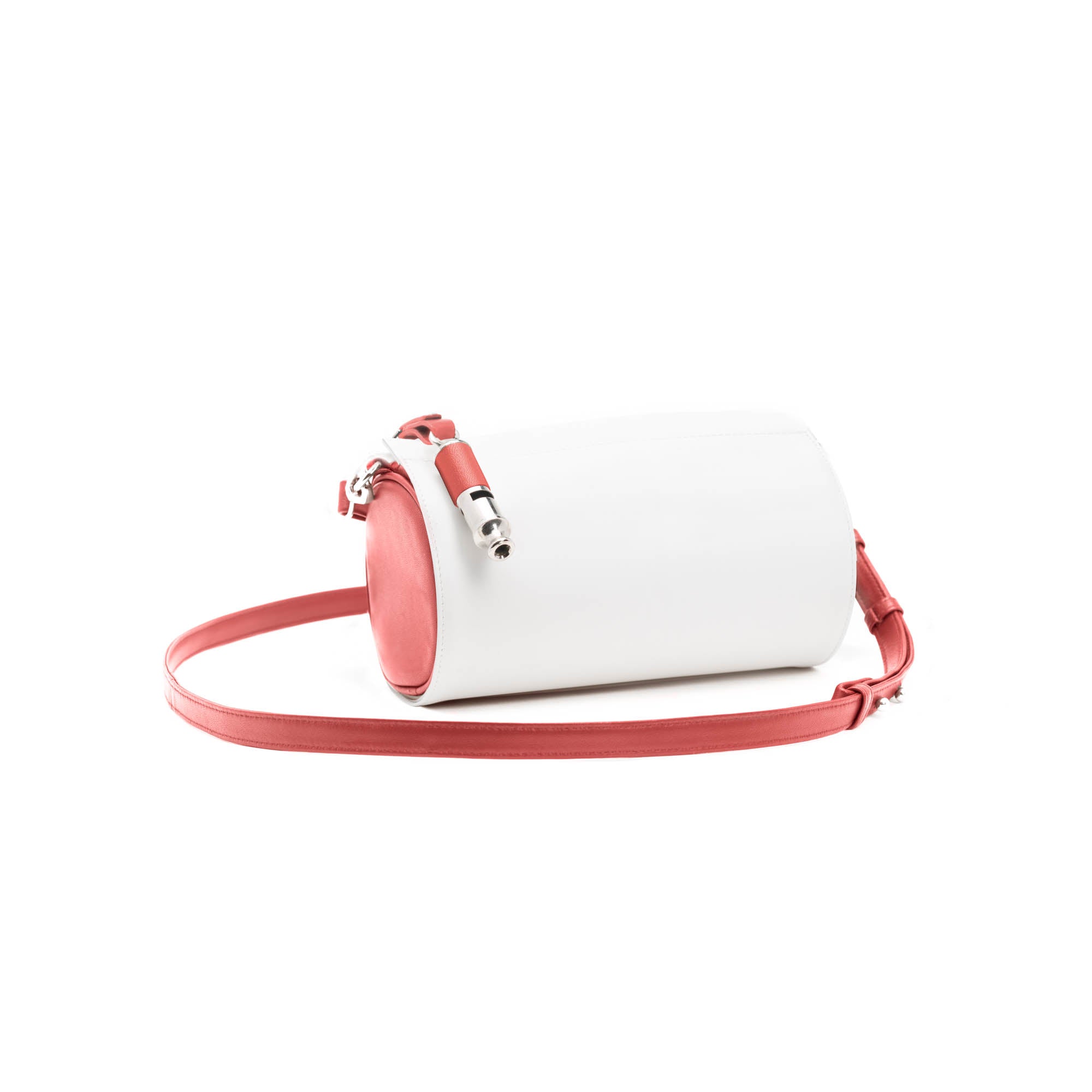Gamechanger Barrel Solid Red Lambskin 5-In-1 Convertible Handbag