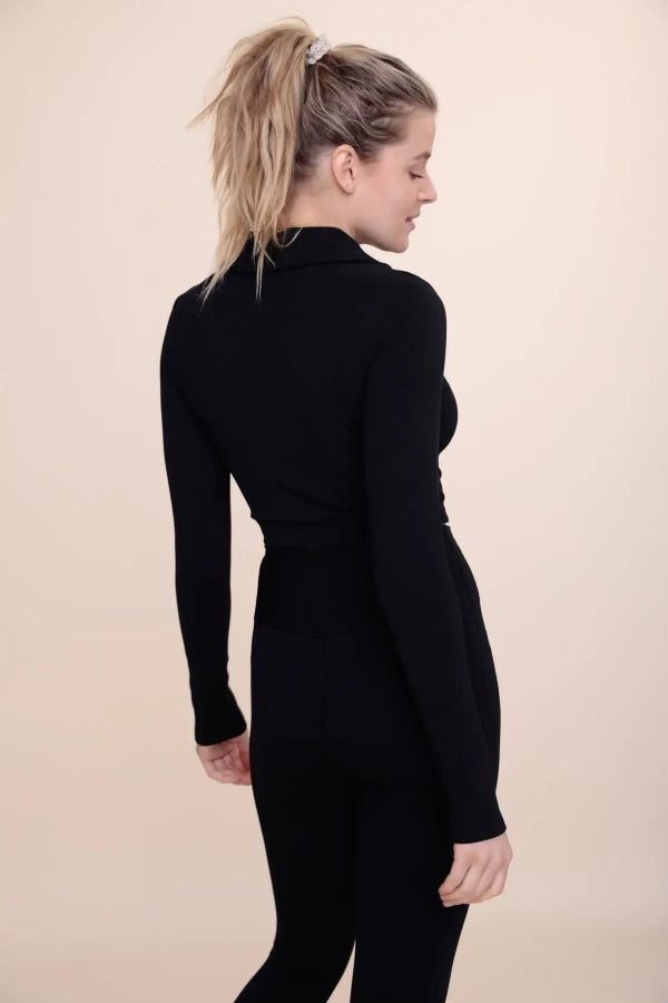 Black Collar Long Sleeve