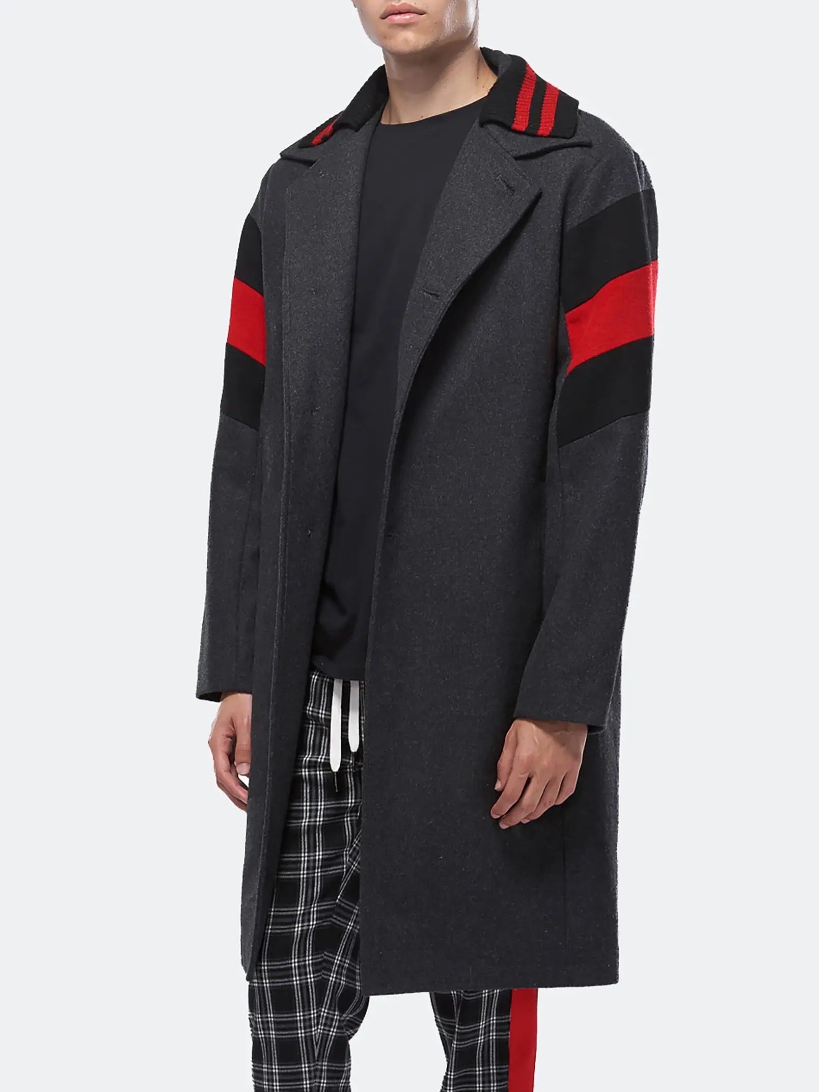 Unisex Red Stripe Coat