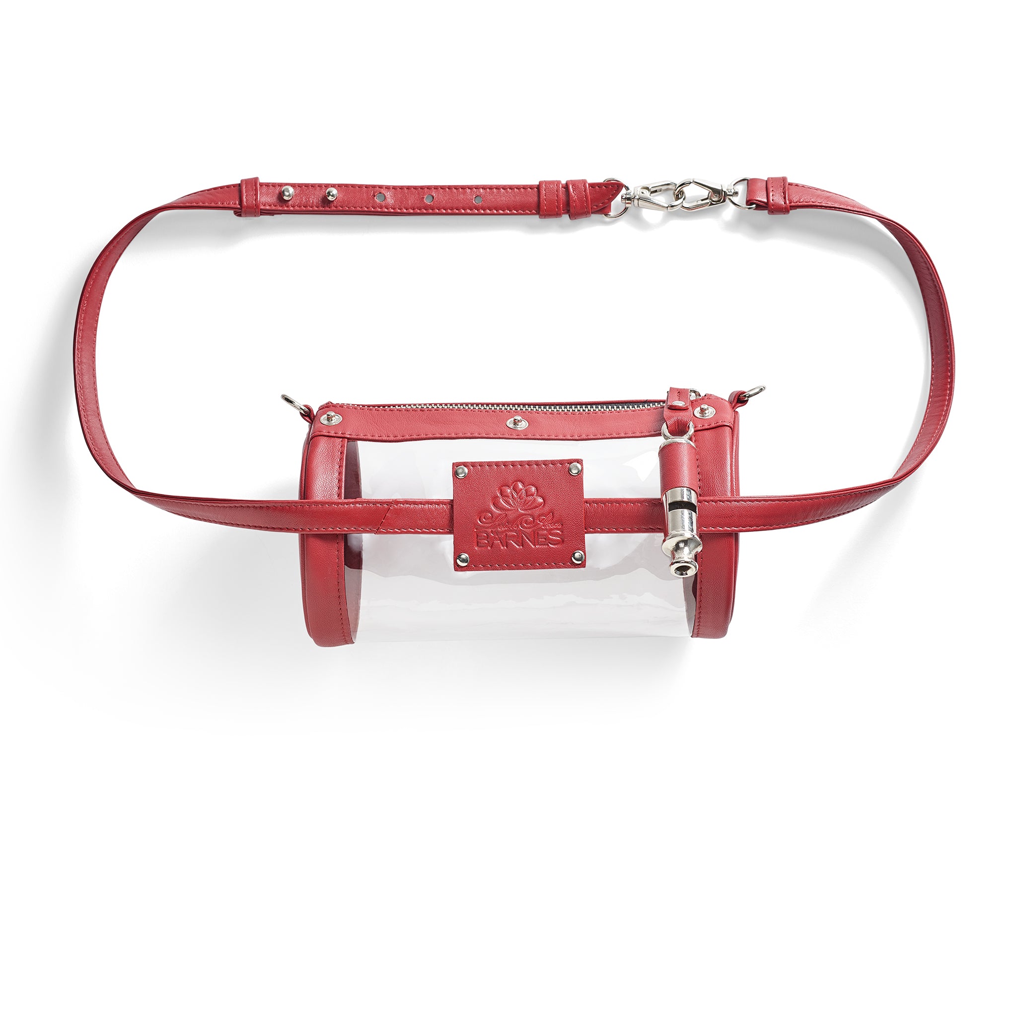 Gamechanger Barrel Solid Red Lambskin 5-In-1 Convertible Handbag