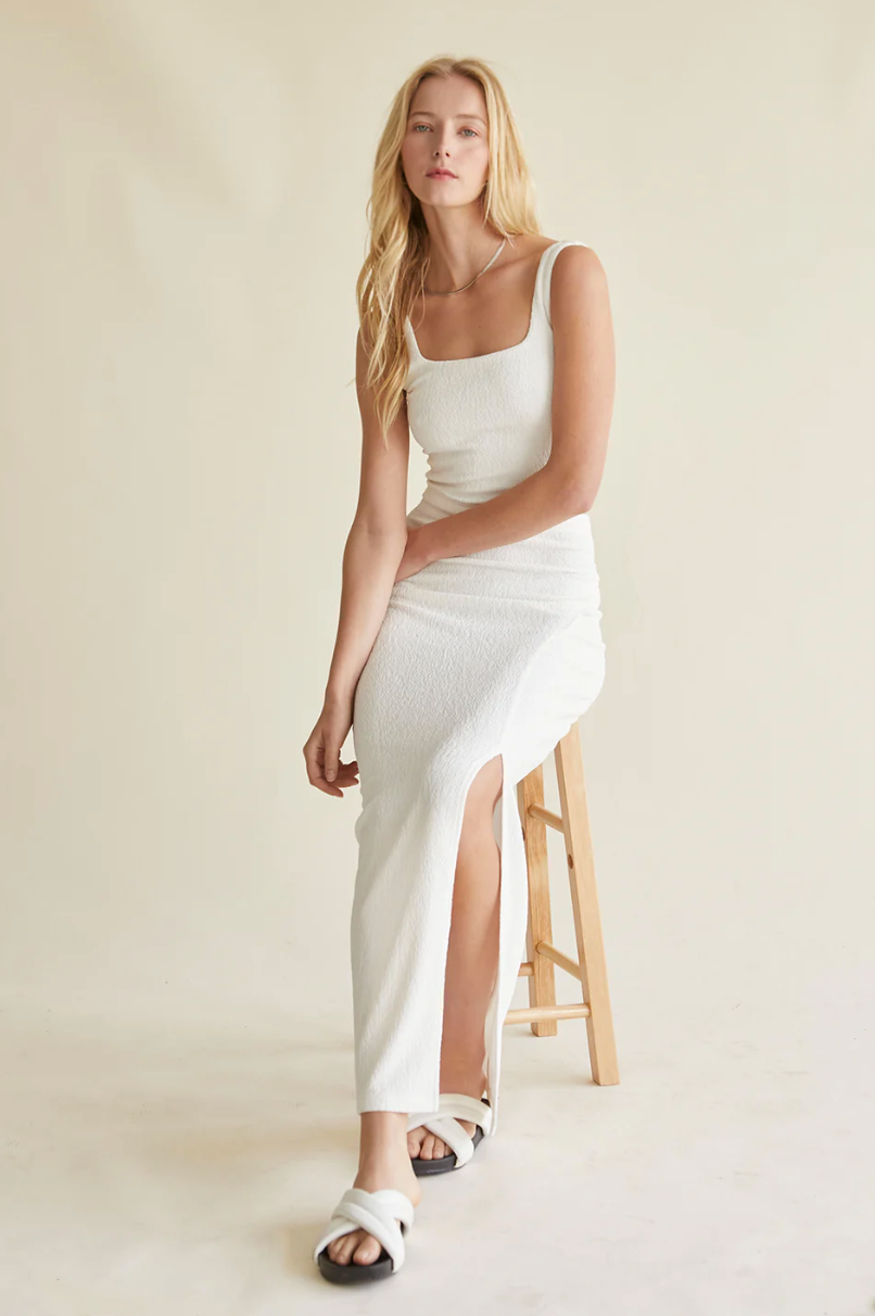 White Midi Skirt Set