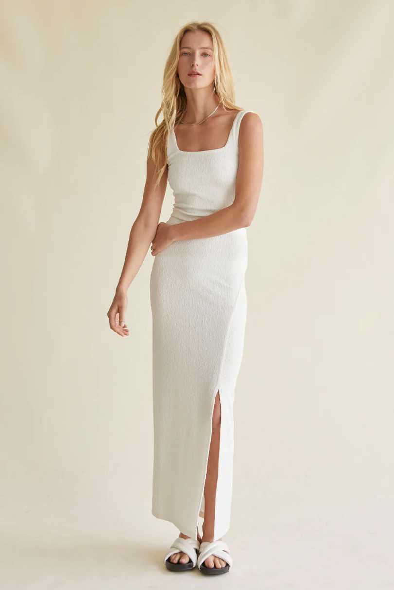 White Midi Skirt Set