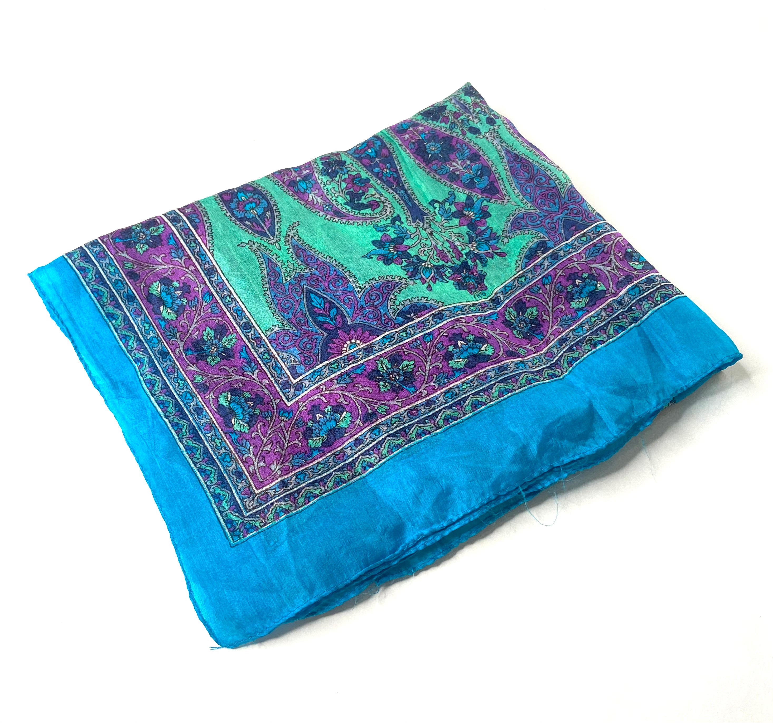 Large Patterned Silk Scarf