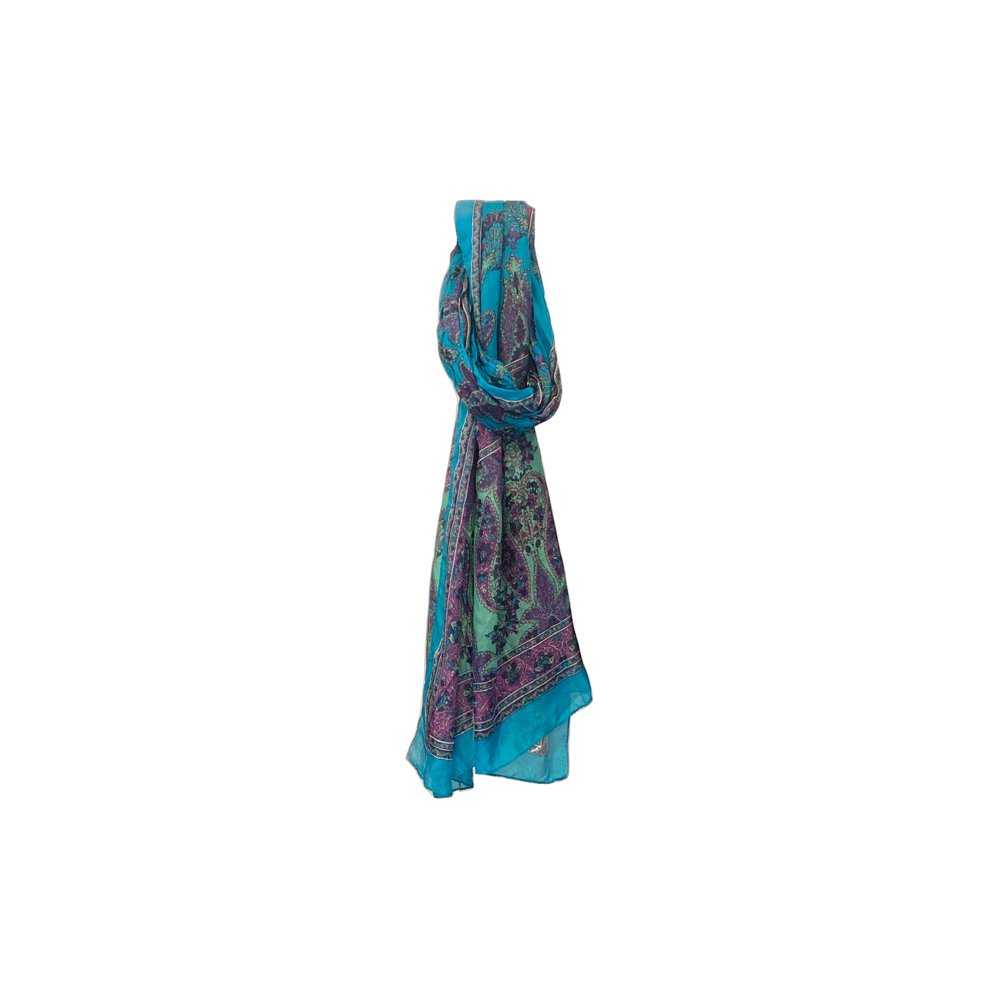 Large Patterned Silk Scarf
