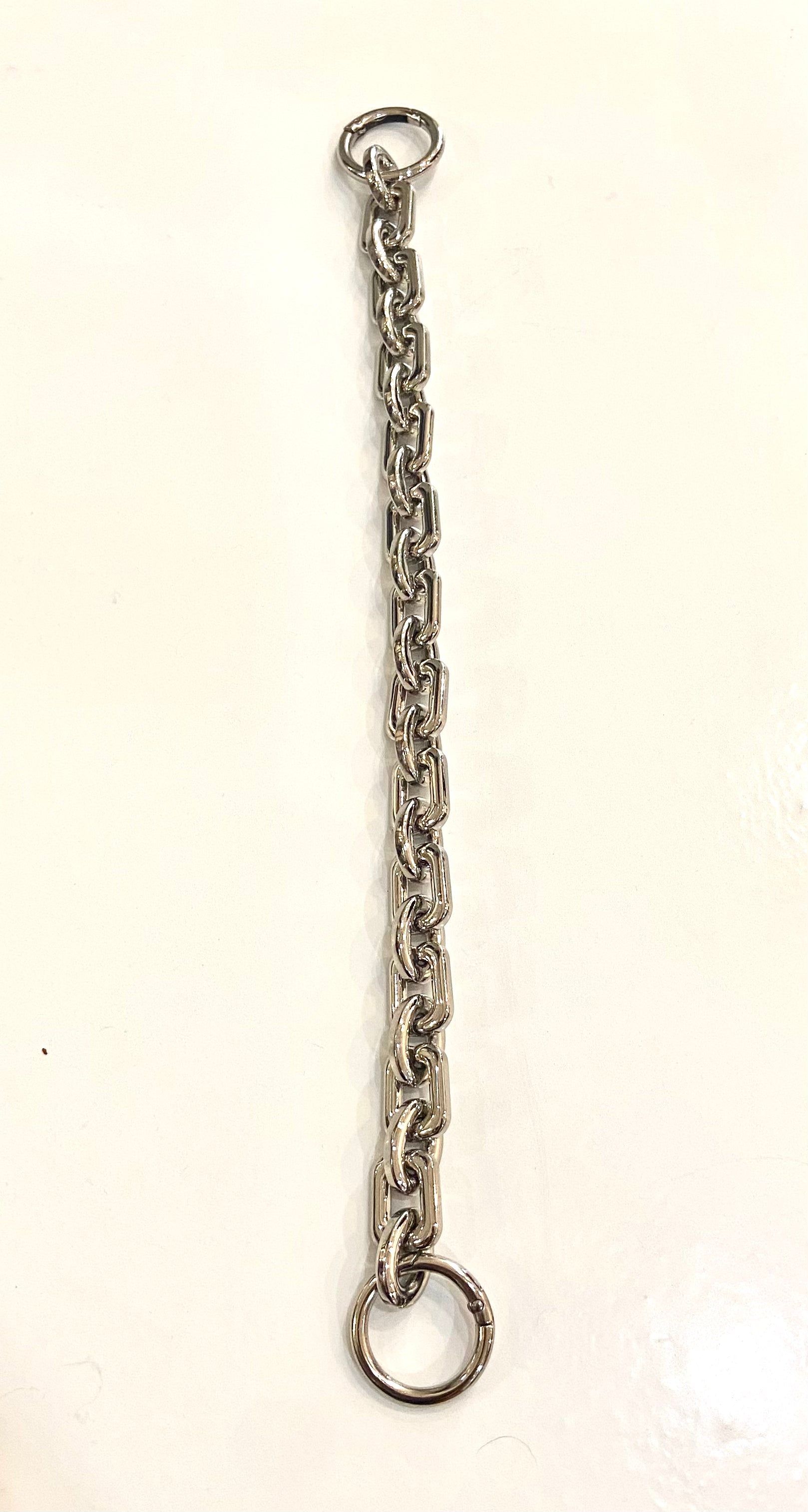 Long Silver Square/Round Link Bag Chain