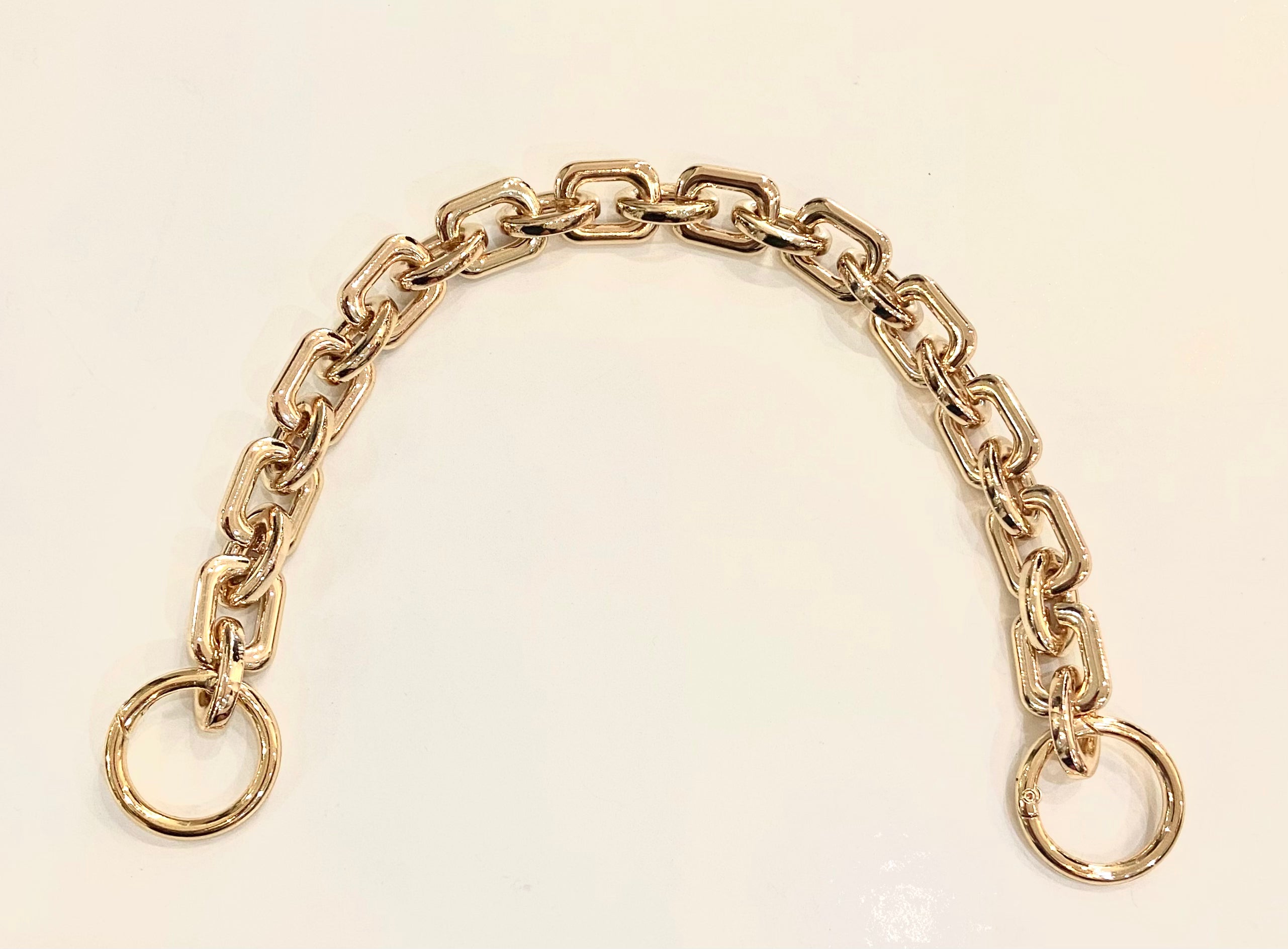 Short Gold Square/Round Link Bag Chain
