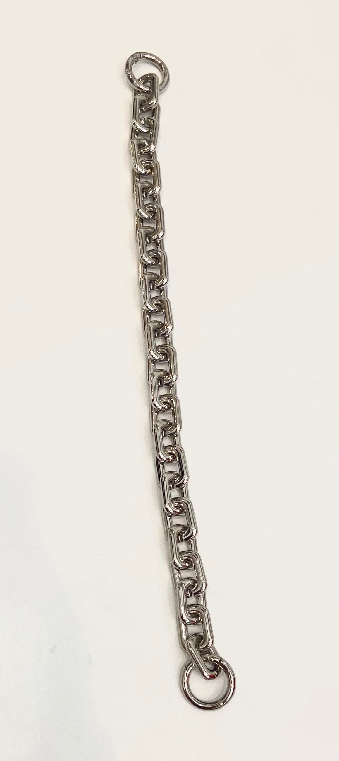 Short Silver Square Link Bag Chain