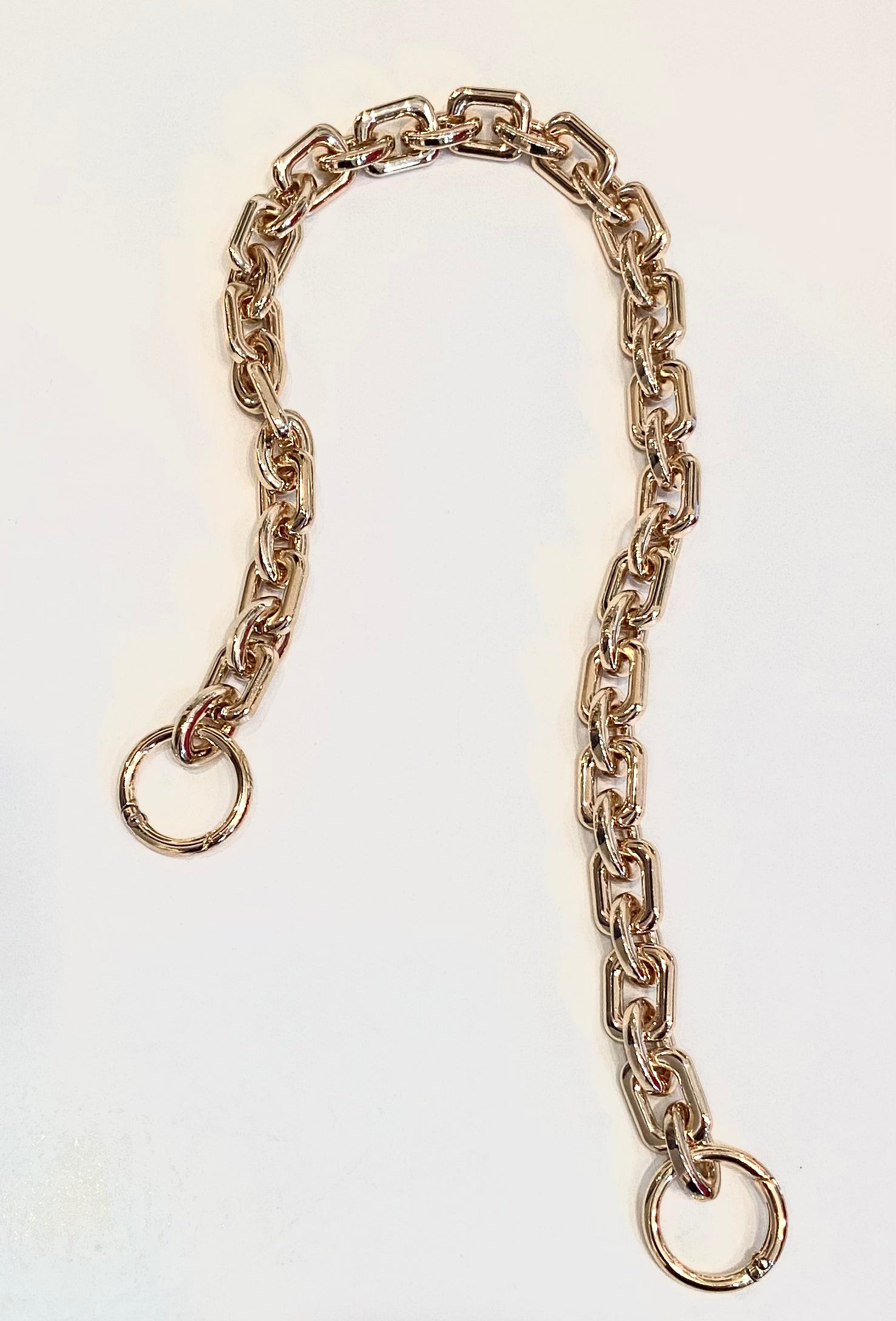 Long Gold Square/Round Link Bag Chain