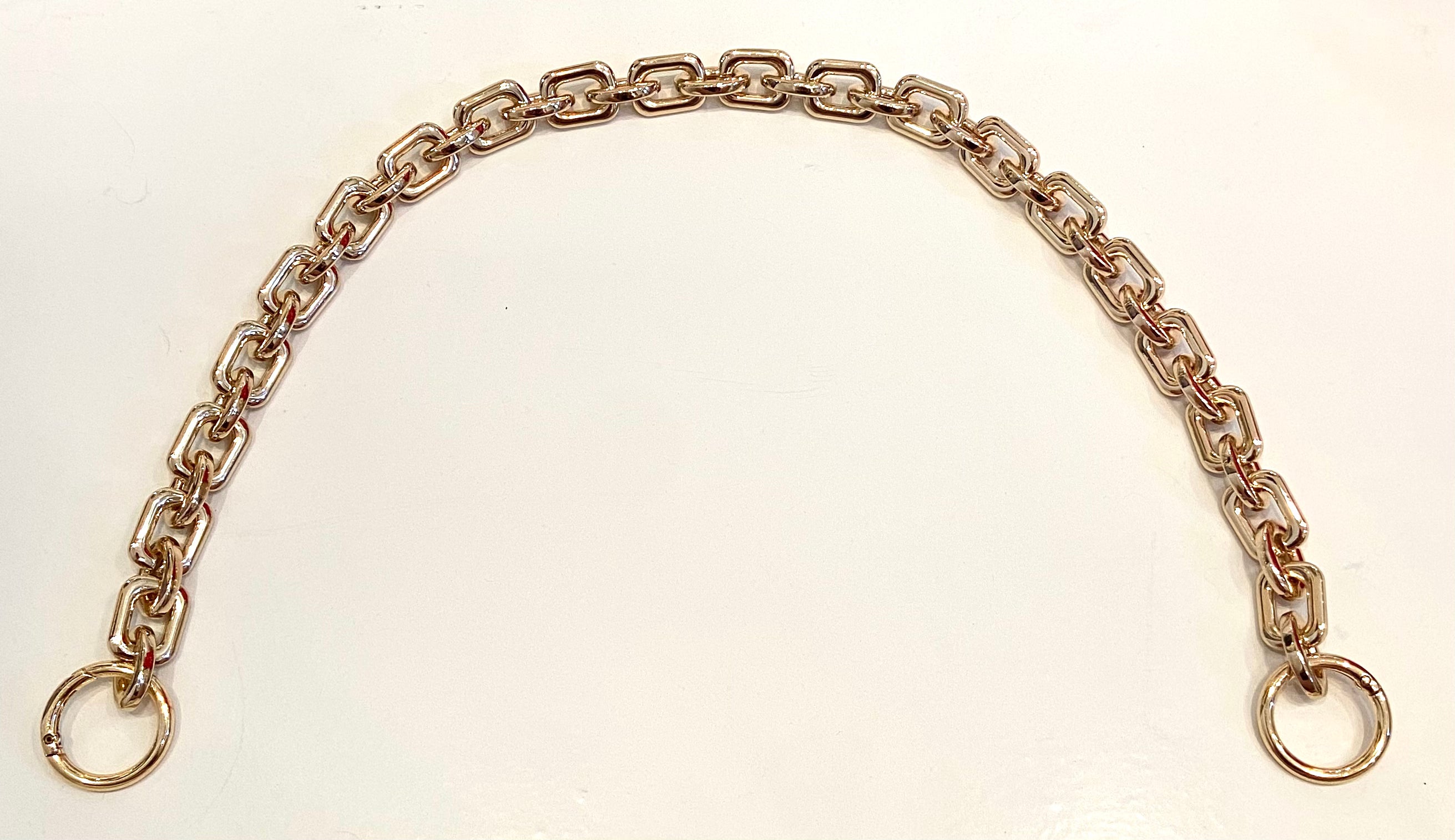 Long Gold Square/Round Link Bag Chain