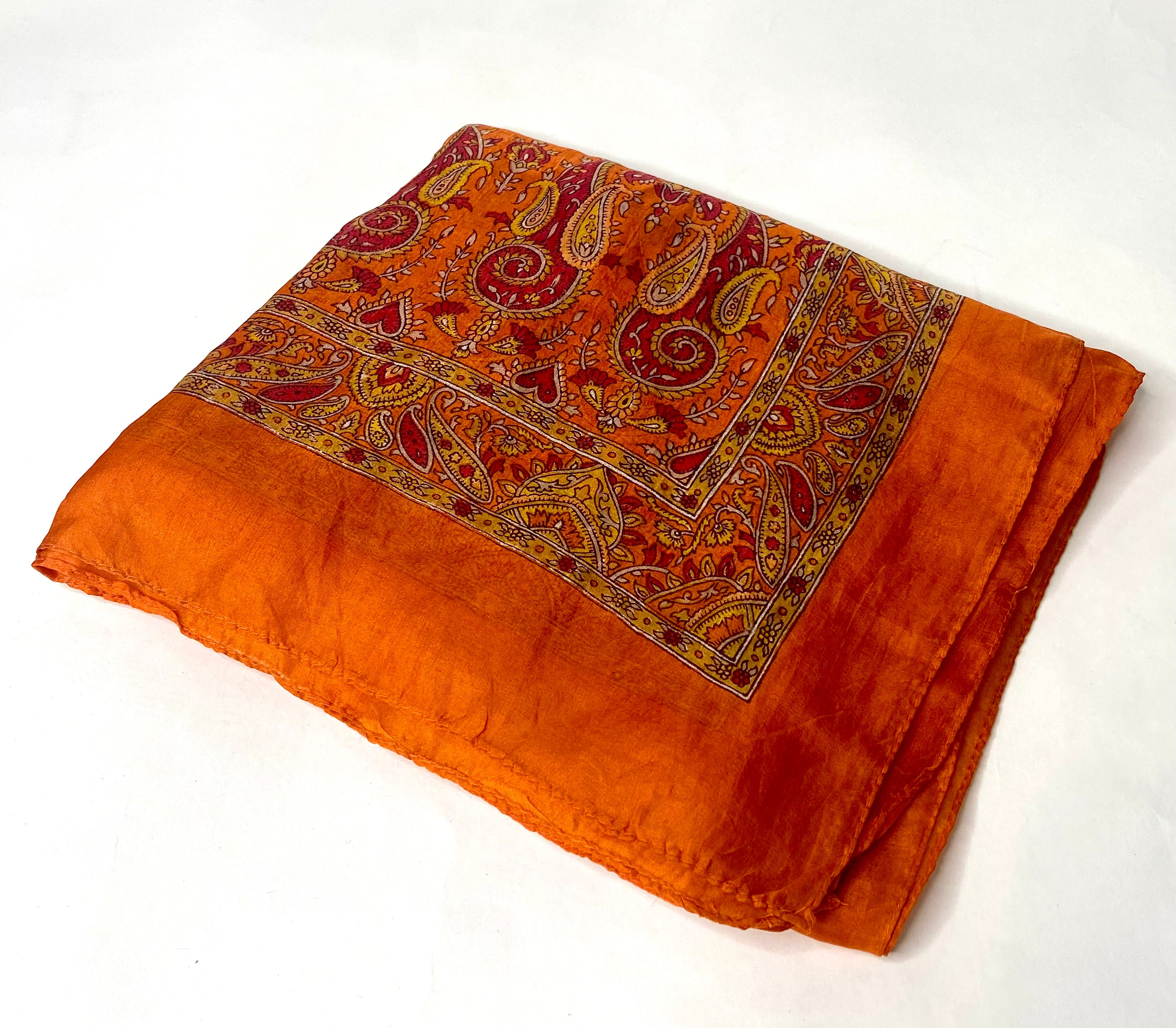 Large Patterned Silk Scarf