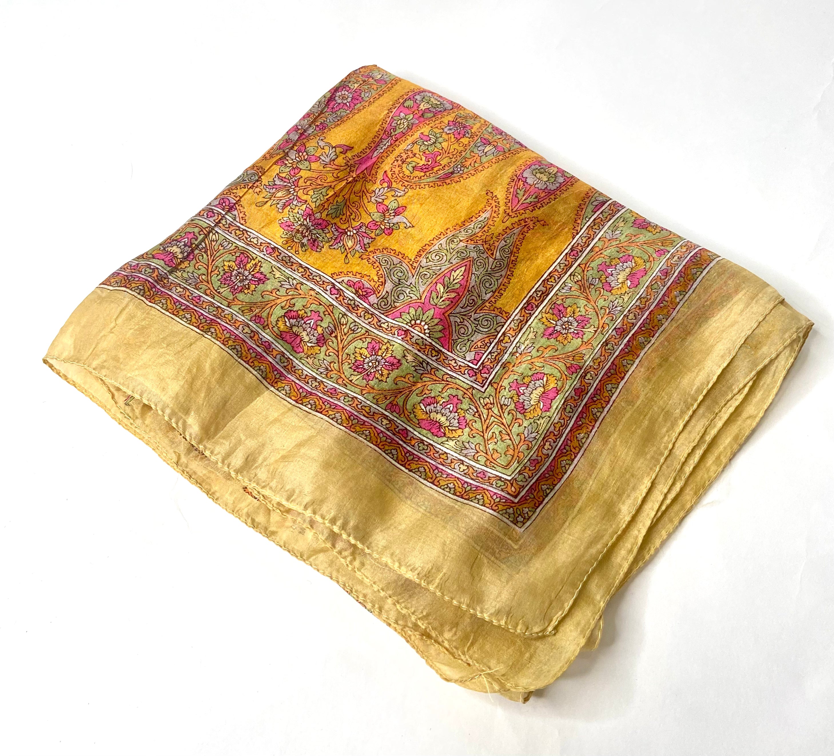 Large Patterned Silk Scarf